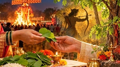 దసరా సంప్రదాయాల్లో దాగిన అద్భుతమైన సందేశం.. జమ్మి ఆకులు చెప్పే జీవిత సత్యం ఇదే! దసరా సంప్రదాయాల్లో దాగిన అద్భుతమైన సందేశం.. జమ్మి ఆకులు చెప్పే జీవిత సత్యం ఇదే!