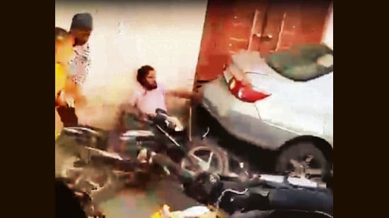A CCTV grab of the incident. (HT File)
