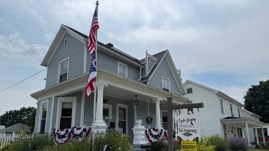The former house of Neil Armstrong stands Friday, July 31, 2026, in Wapakoneta, Ohio. (AP Photo/Patrick Aftoora-Orsagos) (AP Photo/Patrick Aftoora-Orsagos)