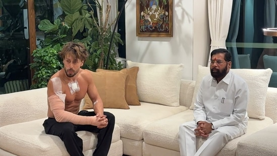 Eknath Shinde meets Tiger Shroff after firing incident.
