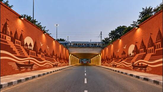 The proposed look a Varanasi street will get for the upcoming air show in the city (HT Photo)