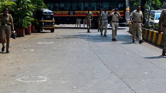 At Pushpa Narsee Park in Juhu, Mumbai Police secured the firing site after three people fired on Bollywood actor Tiger Shroff on Oct. 18. Seven rounds were fired in the incident; Tiger suffered minor injuries, while two people, including his driver, were injured. Mumbai, India. Oct 19, 2026.