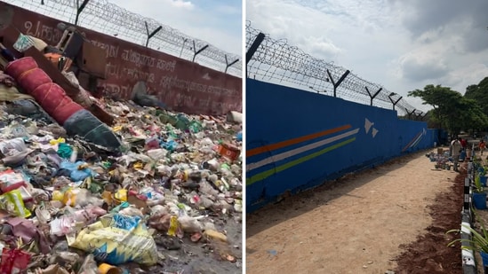 The Greater Bengaluru Authority teamed up with civilans to clean up Wind Tunnel Road