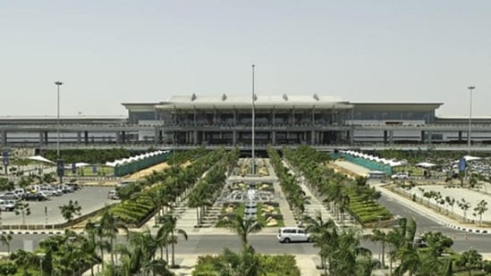 Posts promoting a cryptocurrency-related rewards programme reportedly appeared when the account was compromised. (Hyderbad airport website)