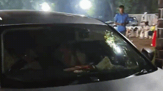In the video, one of the shooters can be seen firing repeatedly, while the second also appears to try to open fire. (X/@abhim3010)