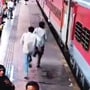 Two of the three assailants seen rushing to catch the train at Surat station. 