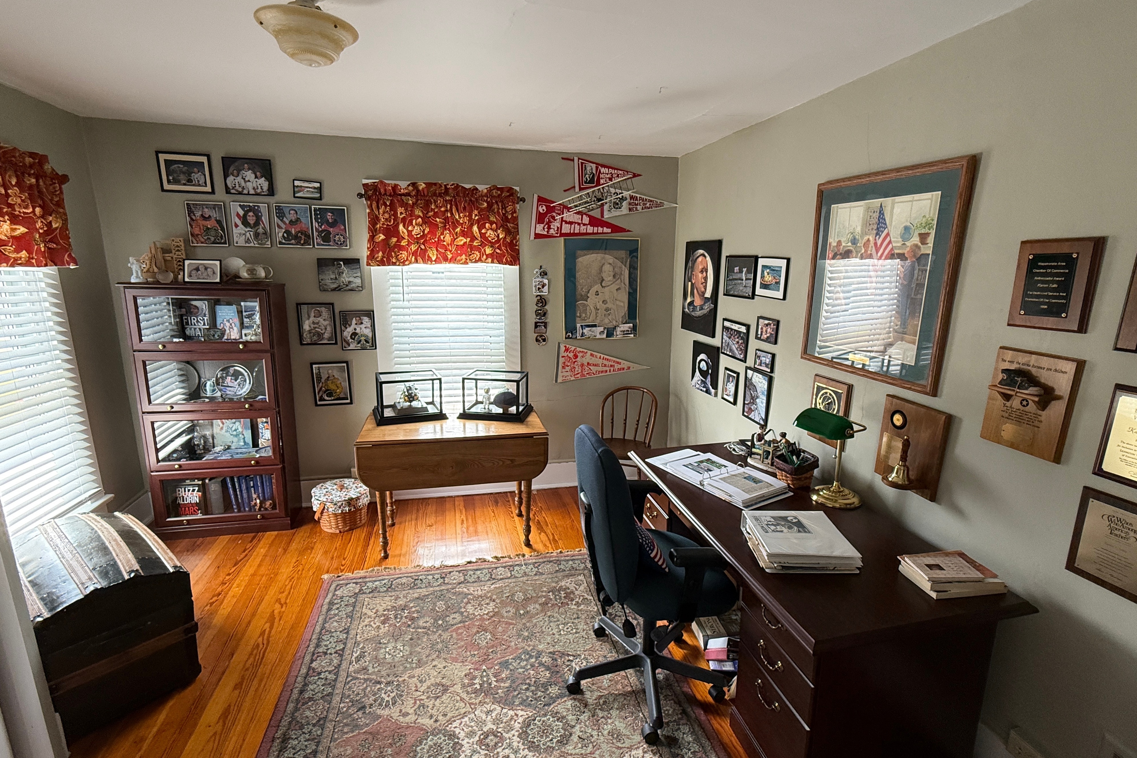 The former bedroom of Neil Armstrong is seen Friday, July 31, 2026, in Wapakoneta, Ohio. (AP Photo/Patrick Aftoora-Orsagos) (AP Photo/Patrick Aftoora-Orsagos)