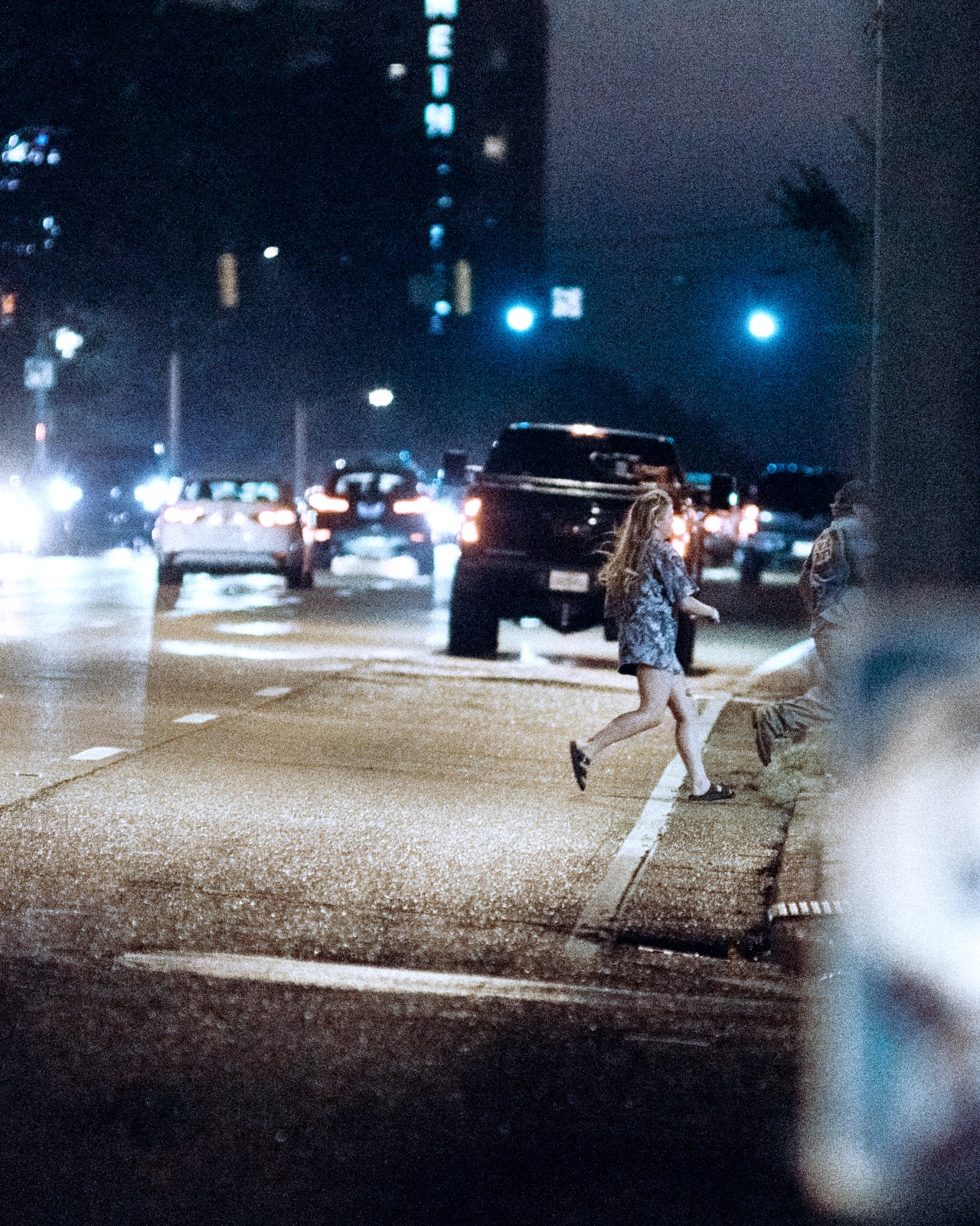 A pedestrian crosses Union Avenue.