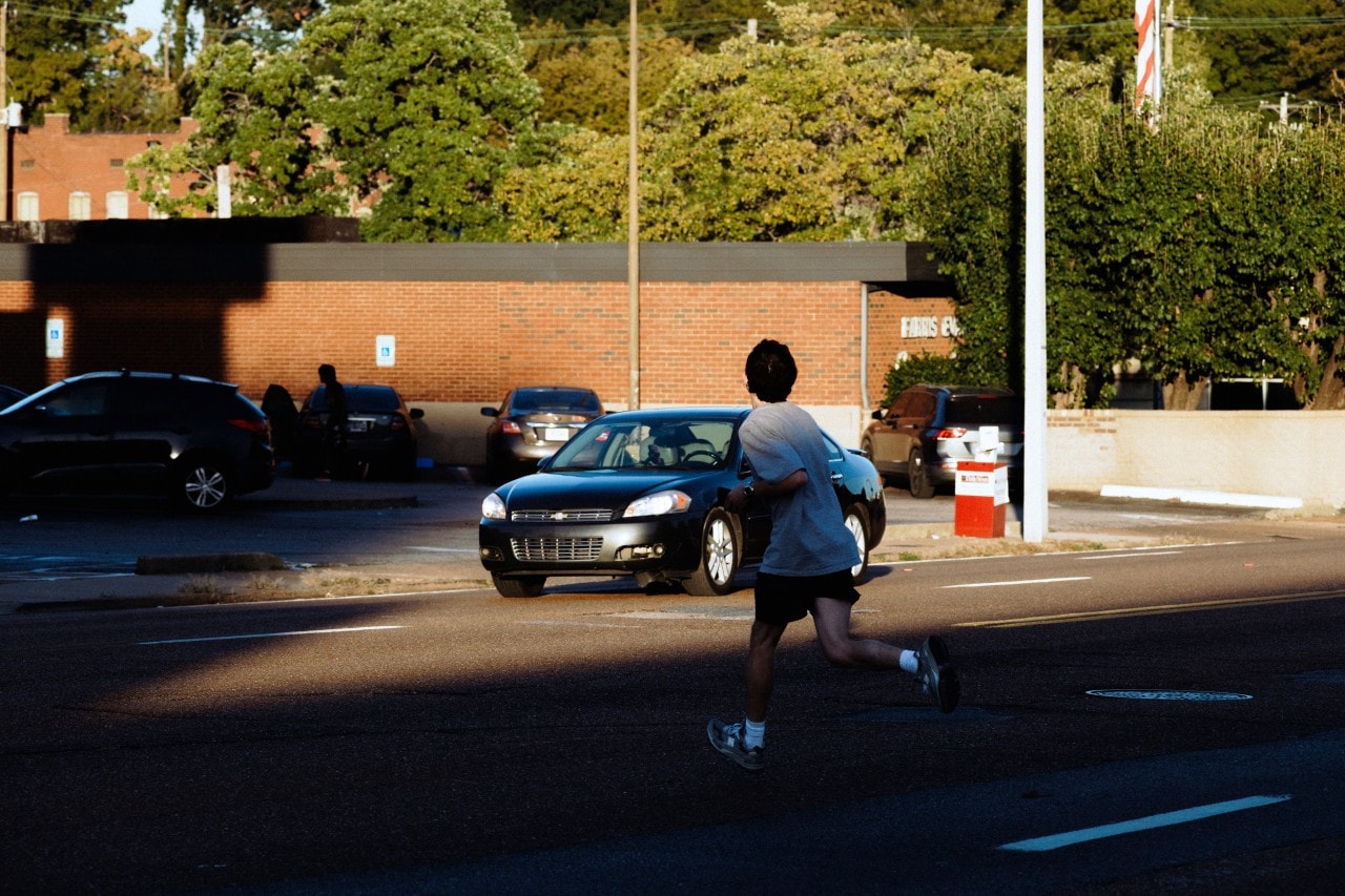 A pedestrian crosses Union Avenue near the spot where Olga Bessan-Gligo was killed.