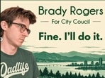 Rogers received 12,635 votes, making him the fourth-most popular candidate in the election. (Instagram/@iambradythecreator)