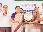 CM Rekha Gupta along with Delhi MCD Commissioner Sanjeev Khirwar and minister Ashish Sood during the inauguration on Monday. (HT Photo)