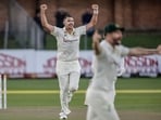 Australia's Scott Boland celebrates after taking the wicket of South Africa's Ryan Rickelton. Australia's Scott Boland celebrates after taking the wicket of South Africa's Ryan Rickelton.
