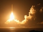 An H3 rocket lifts off from the Tanegashima Space Center in Kagoshima prefecture, southern Japan.