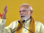 Prime Minister Narendra Modi speaks during the Vijaya Dashami celebrations organized by the Shri Ramlila Committee Indraprastha at IP Extension, in New Delhi.