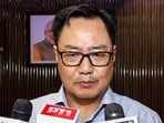 **EDS: SCREENGRAB VIA PTI VIDEOS** New Delhi: Union Parliamentary Affairs Minister Kiren Rijiju addresses the media regarding the INDIA bloc's protest demanding Chief Election Commissioner Gyanesh Kumar's resignation, in New Delhi, Tuesday, Oct. 6, 2026. (PTI Photo)(PTI10_06_2026_000320B)