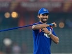 India's Nitish Kumar Reddy warms up before the fourth T20I cricket match of a series between India and West Indies, in Hyderabad, Telangana India's Nitish Kumar Reddy warms up before the fourth T20I cricket match of a series between India and West Indies, in Hyderabad, Telangana