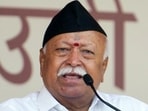 RSS chief Mohan Bhagwat in Nagpur on Tuesday. (ANI)