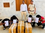 Saharan said the district police were conducting a sustained campaign against drug trafficking and warned that those involved in the illegal sale of intoxicant medicines would face strict action. (HT Photo)