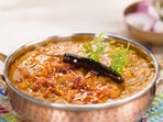 Ranveer Brar's Hyderabadi mixed dal tadka recipe takes only 40 minutes to make. 