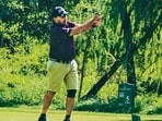 Sukhjit Singh Lehal of Golf Masters in action as they notched up two consecutive wins. (HT Photo)