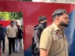The accused in Mohali police custody on Monday.