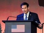 US Secretary of State Marco Rubio speaks during a Freedom 250 reception at the Jio World Convention Centre in Mumbai, India, October 20, 2026. REUTERS/Kylie Cooper/Pool(REUTERS)