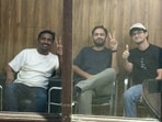 CJP National Organisation In-charge Ajinkya Shinde along with CJP Co-Conveners Ashutosh Ranka and Saurav Das inside the Parliament Street Police Station, in New Delhi.