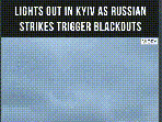 Russian strikes hit Ukraine's power grid, 550,000 households without electricity | #shorts