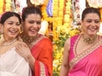 Kajol attends Durga Puja celebrations in Mumbai. (Viral Bhayani)