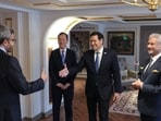 US secretary of state Marco Rubio with India's external affairs minister S Jaishankar and UAE's foreign minister 