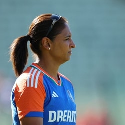 India's Harmanpreet Kaur scored 91 not out off 41 balls