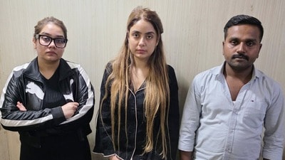 নাগপুর থেকে গ্রেফতার মডেল শ্রদ্ধা দুবে, রশ্মি দুবে ও দানিশ (Lucknow Police Media Cell/ANI Ph)