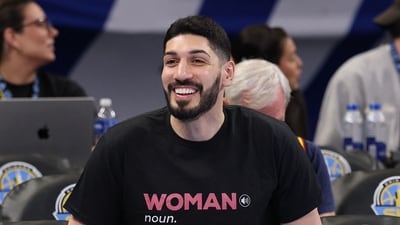 Enes Kanter Freedom plans to be in attendance for Game 3 of the WNBA Finals. (Getty Images via AFP) Enes Kanter Freedom plans to be in attendance for Game 3 of the WNBA Finals. (Getty Images via AFP)