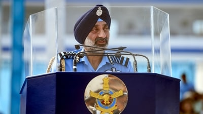 Indian Air Force chief Air Chief Marshal AP Singh flew a sortie with his instructor in the Air Force, Wing Commander VS Kochhar (Retd), in a Kiran aircraft. (File Photo/PTI) Indian Air Force chief Air Chief Marshal AP Singh flew a sortie with his instructor in the Air Force, Wing Commander VS Kochhar (Retd), in a Kiran aircraft. (File Photo/PTI)