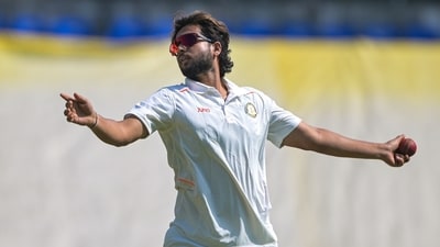 Harsh Dubey held his nerve to guide Vidarbha to a win. (PTI) Harsh Dubey held his nerve to guide Vidarbha to a win. (PTI)