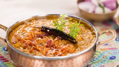 Ranveer Brar's Hyderabadi mixed dal tadka recipe takes only 40 minutes to make. 