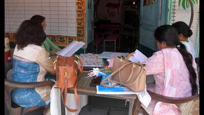 Teachers have submitted notices to the concerned officials and plan to hold protests at various locations across the district. (HT File) Teachers have submitted notices to the concerned officials and plan to hold protests at various locations across the district. (HT File)