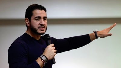 Abdul El-Sayed used the question on Saturday to denounce attacks on his Muslim faith. Abdul El-Sayed used the question on Saturday to denounce attacks on his Muslim faith.