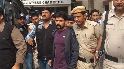 At the centre of the web is Bishnoi, who has watched his Indian and overseas empire grow even as he himself has shuttled between jails across Delhi, Punjab, Rajasthan and Gujarat since 2015. (HT Archive) At the centre of the web is Bishnoi, who has watched his Indian and overseas empire grow even as he himself has shuttled between jails across Delhi, Punjab, Rajasthan and Gujarat since 2015. (HT Archive)
