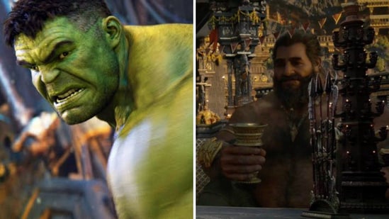 Faisal Malik (right) says his Kumbhakarna uses Mark Ruffalo's Hulk as a reference.