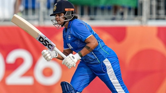 Shafali Verma in action (file image)(PTI)