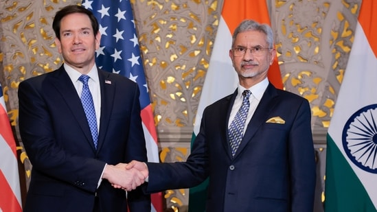 Marco Rubio India visit LIVE: US Secretary of State Marco Rubio, left, shakes hands with India's Foreign Minister Subrahmanyam Jaishankar, right, before their meeting in Mumbai, India, Tuesday, Oct. 20, 2026. (Kylie Cooper/Pool Reuters via AP)