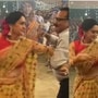 অষ্টমীর রাতে পুজো মন্ডপে নাচ ইন্দ্রানীর