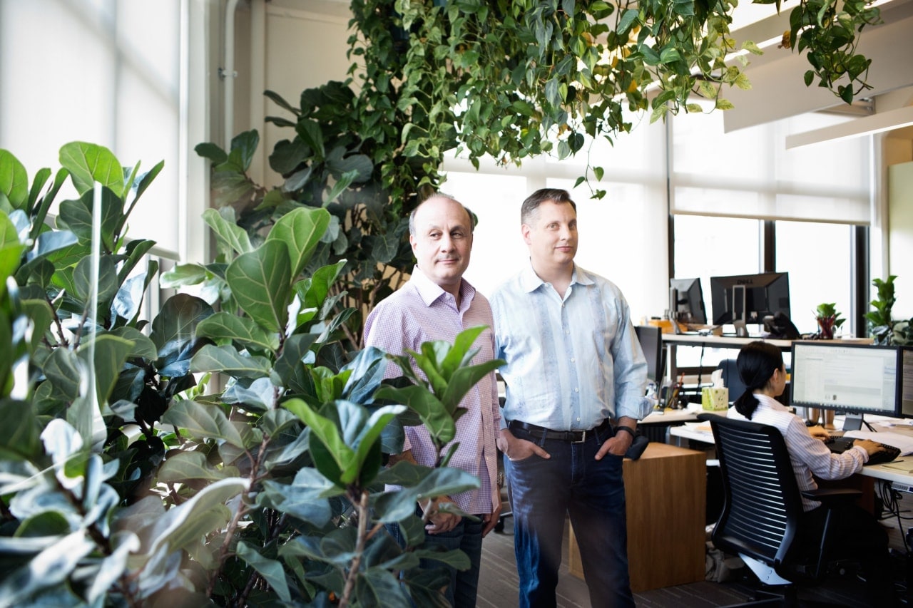 David Siegel, left, and John Overdeck at the Two Sigma offices in New York in 2014. David Siegel, left, and John Overdeck at the Two Sigma offices in New York in 2014.
