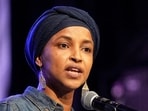 Ilhan Omar speaks during a campaign rally for Minnesota Lt. Gov. Peggy Flanagan in July.