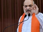 Union Home Minister Amit Shah speaks during an event, in Ludhiana, Punjab.