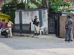 Security outside Bollywood actor Salman Khan’s residence was stringent, the assailants found (Raju Shinde/HT Photo)