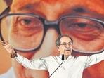 Speaking at his party’s Dussehra rally at Shivaji Park, the Shiv Sena (UBT) chief also criticised the BJP for “stealing votes and attacking constitutional institutions”. (Raju Shinde/HT Photo)