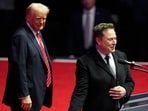 Elon Musk with US President Donald Trump.