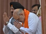 The symbolic “Chitta Ravan” effigy represented the drug menace, particularly the challenge posed by narcotics in Punjab. (Gurpreet Singh/HT)